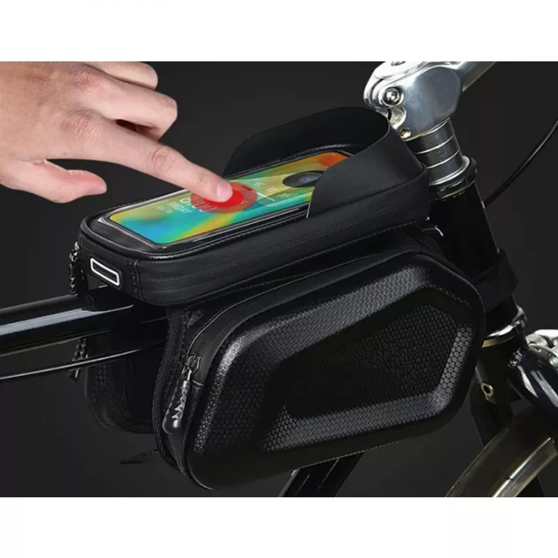 Bolsa de bicicleta Extralink, bolsa de cuadro impermeable con funda para móvil
