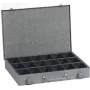 Caja de herramientas allit EuroPlus Metal 34/18 — acero gris con recubrimiento en polvo, caja de almacenamiento portátil compacta