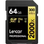 Lexar Professional 2000x SDXC 64GB UHS-II U3 V90 Tarjeta de memoria (LSD2000064G-BNNNG)