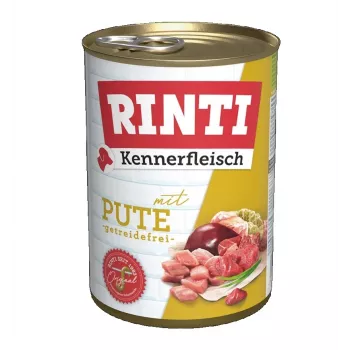 RINTI Kennerfleisch pavo - comida húmeda para perros - 400g