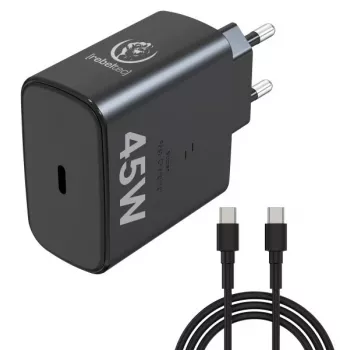Cargador rápido Rebeltec USB-C RBLAKT00026 45W para portátiles y teléfonos