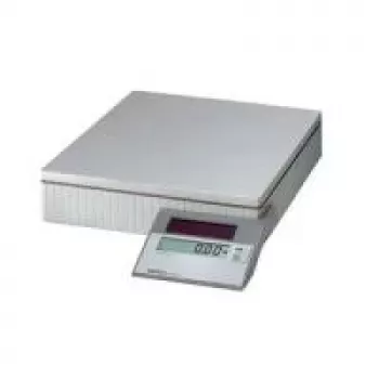 MAULparcel S Báscula de paquetes solar, capacidad: 50 kg, color: gris plataforma de pesaje: (an)30 x (al)30 cm (17450-82)
