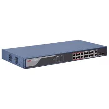 Switch de red Hikvision DS-3E1318P-EI gestionado Fast Ethernet (10/100) Power over Ethernet (PoE) 1U azul