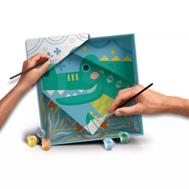 Set de pintura Ravensburger CreArt Do it together – cocodrilo (set de pintura conjunto para niños)
