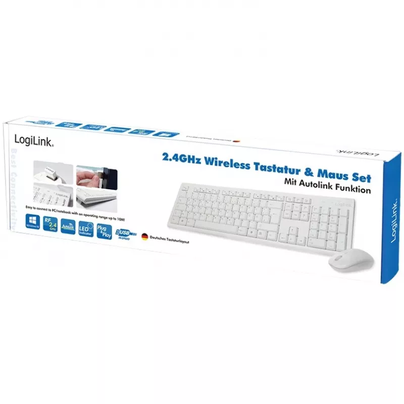 Conjunto inalámbrico de teclado y ratón LogiLink ID0104W