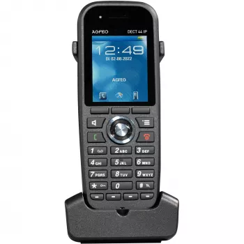 Teléfono DECT agfeo hypervoice DECT44 IP para VoIP – teléfono SIP inalámbrico, compatible con estaciones base DECT-IP