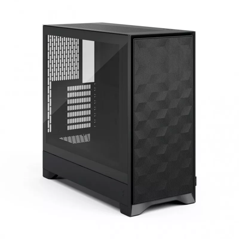Caja para PC Fractal Design Pop 2 Air negro TG Midi Tower – ATX, 3 ventiladores frontales de 120 mm, compatible con unidades de 2,5