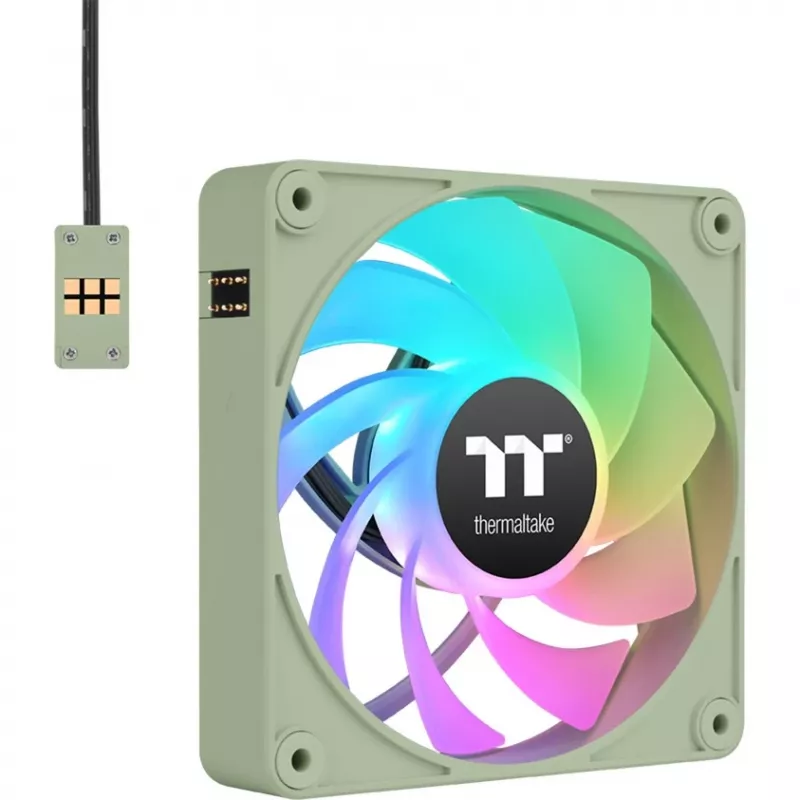 Thermaltake CT120 EX Reverse ARGB Sync 120 mm pack de 3 ventiladores de carcasa – Matcha Green