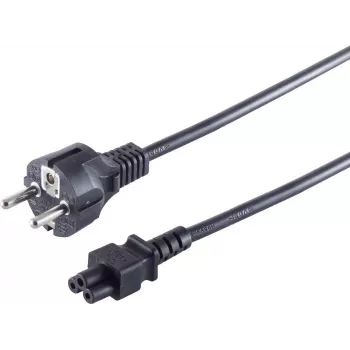 Cable de alimentación helos 60001 – 1,8 m Schuko (tipo F) a conector macho C5 de 3 polos