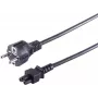Cable de alimentación helos 60001 – 1,8 m Schuko (tipo F) a conector macho C5 de 3 polos