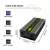 Qoltec 51923 inversor de onda sinusoidal pura Monolith | 3000W | 6000W | 24V a 230V | LCD