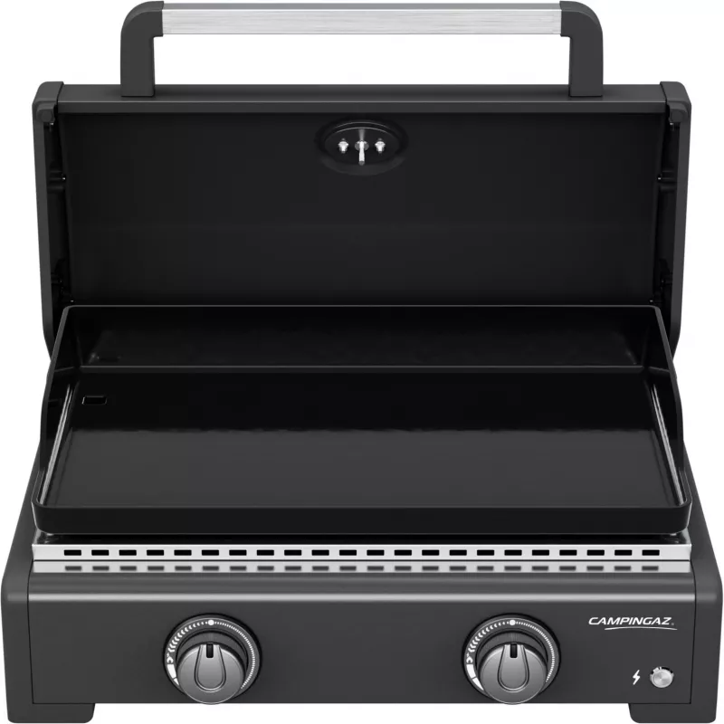 Plancha de gas Campingaz Onyx 2 2217205 — plancha de 2 fuegos con superficie de cocción de hierro fundido