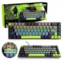 Teclado mecánico MEDIA-TECH MT1260 Red Core MX60, factor de forma 60%, interruptores CHERRY MX Red, iluminación RGB, USB, verde