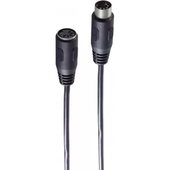 Cable de audio ShiverPeaks BS10104 2,5m DIN 5 pines conector macho a conector hembra negro
