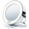 Espejo de maquillaje con luz Beurer BS59 diámetro 11 cm plateado
