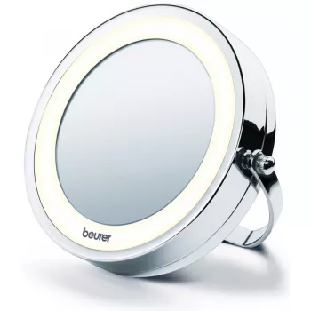 Espejo de maquillaje con luz Beurer BS59 diámetro 11 cm plateado