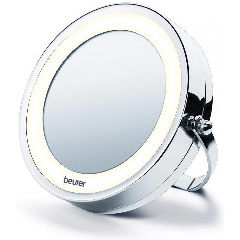 Espejo de maquillaje con luz Beurer BS59 diámetro 11 cm plateado