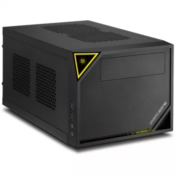 Caja de PC Sharkoon SHARK ZONE C10 Mini-ITX negra, amarilla