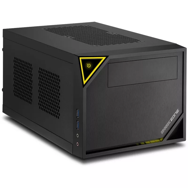 Caja de PC Sharkoon SHARK ZONE C10 Mini-ITX negra, amarilla