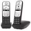 Gigaset A690 Duo Teléfono analógico Identificador de llamadas Negro, Plata