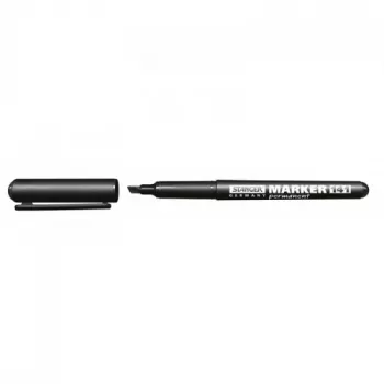 Rotulador permanente Stanger M141, tinta negra, punta 1–3 mm