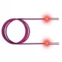Sacon EasyLan Cable de fibra óptica con conector LED Premium, dúplex - Cable de red - SC multimodo (M) a SC multimodo (M) - 1 m - Fibra óptica - Dúplex - 50/125 micrómetros - OM4 - Violeta erika, RAL