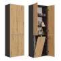 Mueble de baño bajo Topeshop NEL 1K DD ANT/ART KP grafito, roble