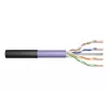 DIGITUS Professional cable de instalación - cable a granel - 500 m - UTP - CAT 6 - libre de halógenos, exterior, robusto - negro