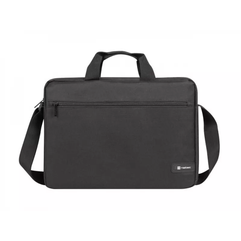 Maletín NATEC Wallaroo 39,6 cm (15,6 pulgadas) — maletín de poliéster para portátil, apto para pantallas de 15,6 pulgadas, negro
