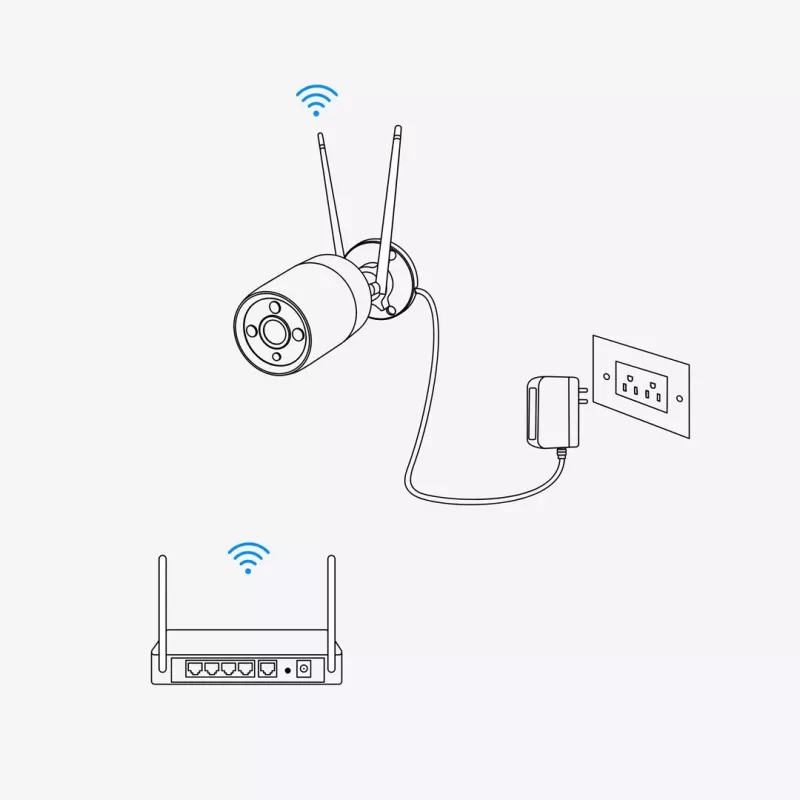 Reolink W430 - Cámara exterior 4K, Wi-Fi 6 de nueva generación, zoom óptico 5x, detección de personas/vehículos/animales, visión nocturna en color