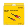 Cable DeLOCK USB-C a DisplayPort 8K 30Hz HDR 1m rojo