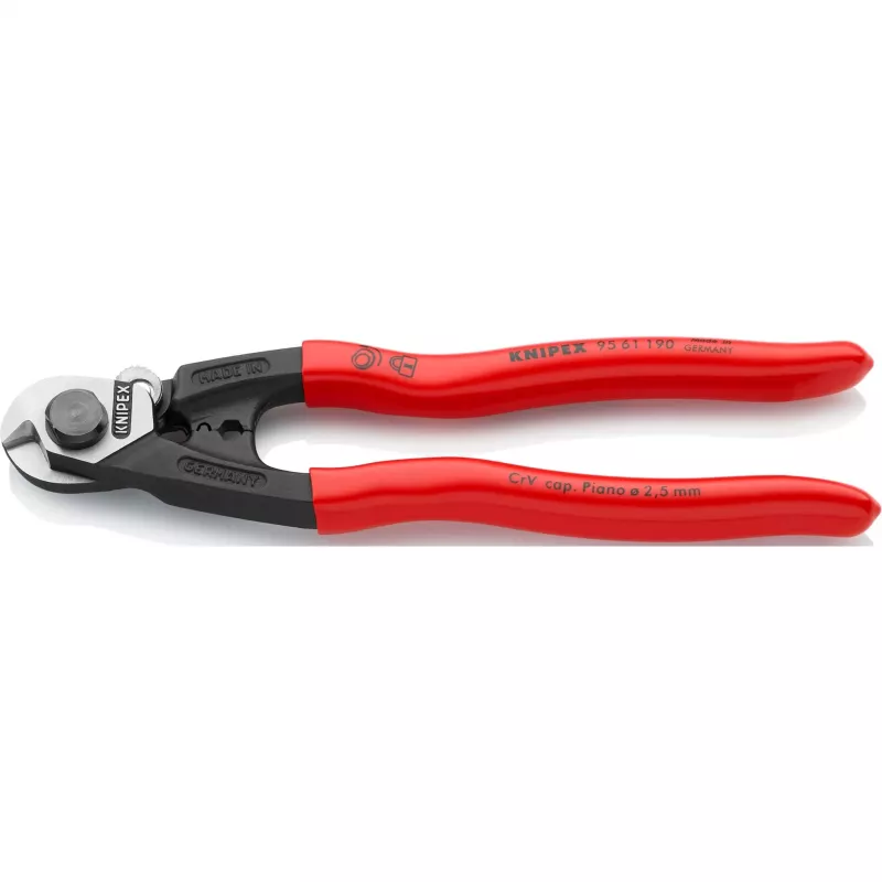 Knipex 95 61 190 cortacables de acero, 190 mm