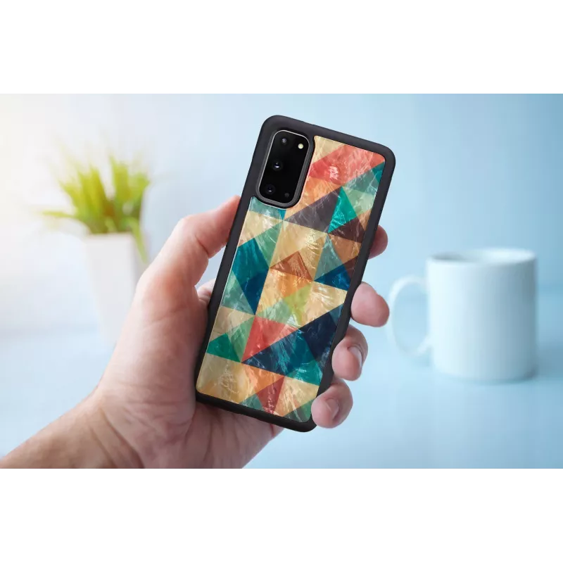 Funda protectora iKins para Samsung Galaxy S20 — Mosaic negro