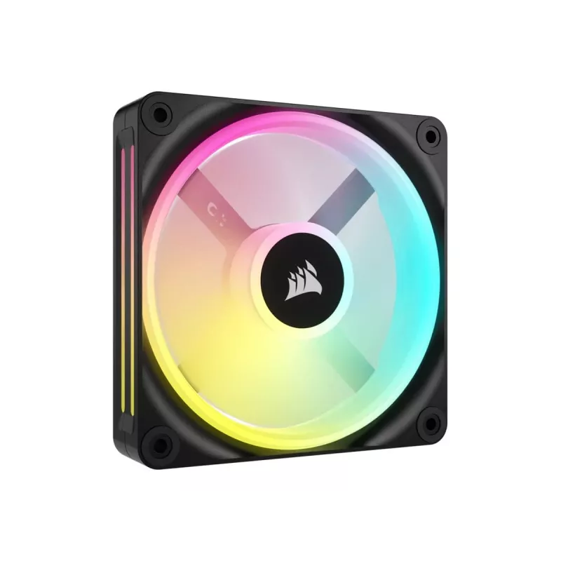 Corsair CO-9051001-WW iCUE LINK QX120 RGB ventilador de caja, 120 mm, PWM, con sensor de temperatura, negro