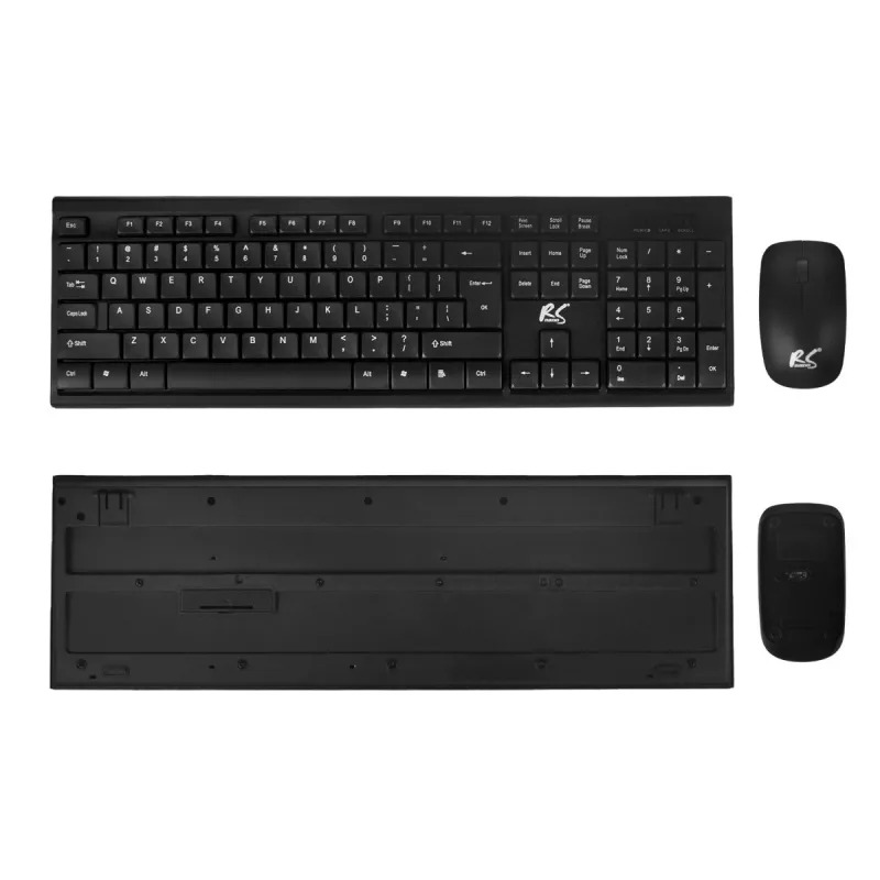 NanoRS Combo de teclado y ratón inalámbricos con diseño ergonómico – RS580 para un uso fluido y eficiente