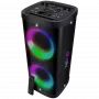 Altavoz portátil SVEN PS-930, negro, potencia de salida 2x75W (RMS), TWS, Bluetooth, FM, USB, microSD, pantalla LED, batería de litio