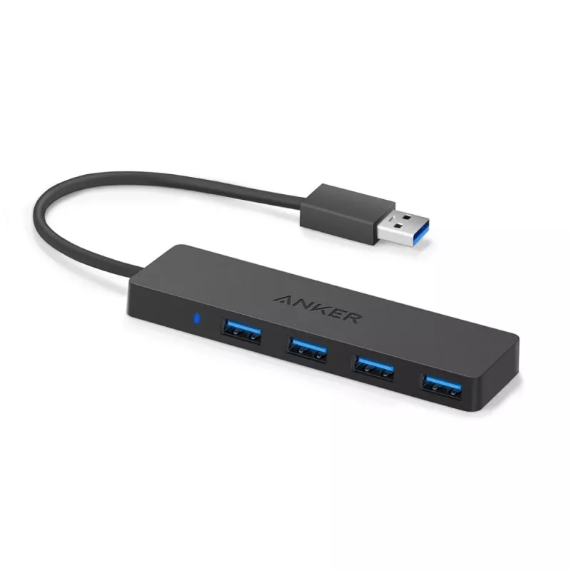 Hub USB Anker Innovations A7516016 USB 3.2 Gen 1 Type-A 5000 Mbit/s negro