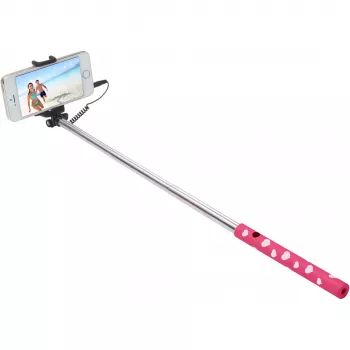 Ultron Selfie Hot Shot rosa – Selfie Stick de 15 – 45 cm con disparador de cámara en el mango – Para smartphones como Samsung Galaxy, iPhone y otros (173951)
