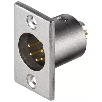 Wentronic Goobay conector macho de micrófono para empotrar con contactos dorados - 5 polos (11966)