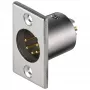 Wentronic Goobay conector macho de micrófono para empotrar con contactos dorados - 5 polos (11966)