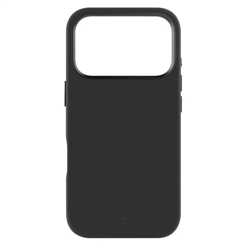 Tapa trasera fija para Apple iPhone 17 Pro, silicona líquida, negra, MagFlow