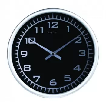 NeXtime Reloj 2953 Blacky, Ø 25 cm, pared, negro