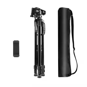 Trípode con cabezal 3D-360° + soporte para móvil Puluz PU3096B