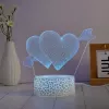 Set de lámpara LED decorativa Manta SNL115RGB RGB 3D corazón