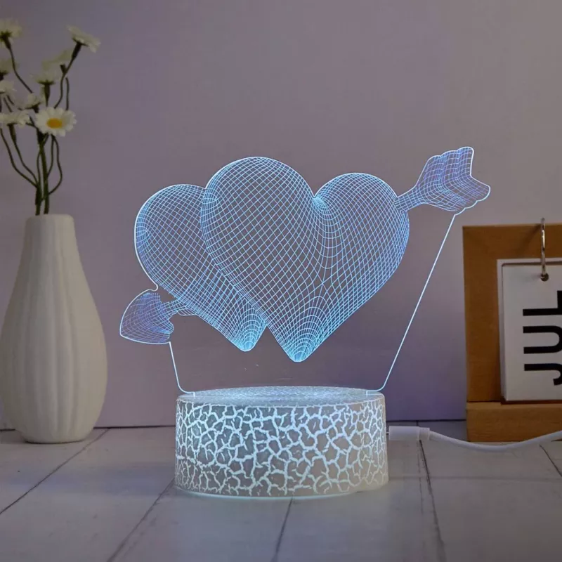 Set de lámpara LED decorativa Manta SNL115RGB RGB 3D corazón