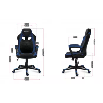 Silla gaming Huzaro FORCE 2.5 azul MESH con asiento de malla negra, azul