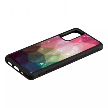 Funda protectora iKins para Samsung Galaxy S20 – estampado de flores acuáticas, negro