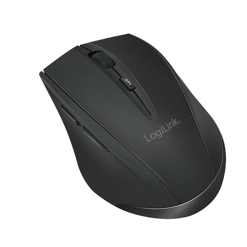 Ratón inalámbrico Logilink BT5.0, ergonómico, negro