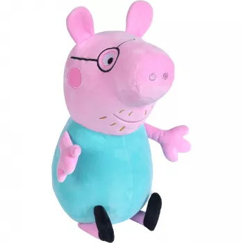 Figura de peluche suave SIMBA Peppa Pig Papa Pig, 37 cm, peluche para abrazar y jugar