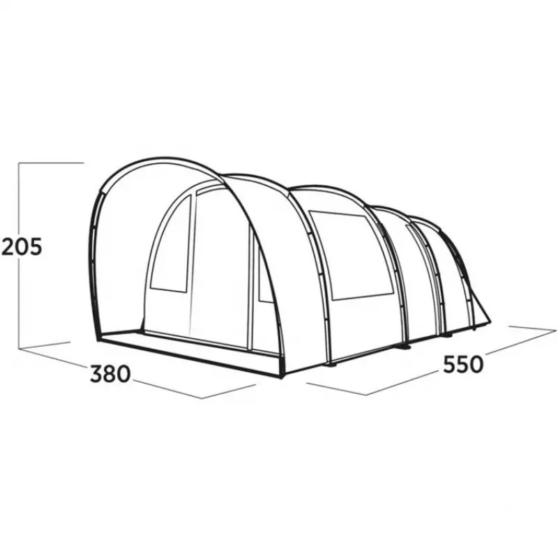 Carpa túnel familiar Skarvan 6 gris, modelo 2025